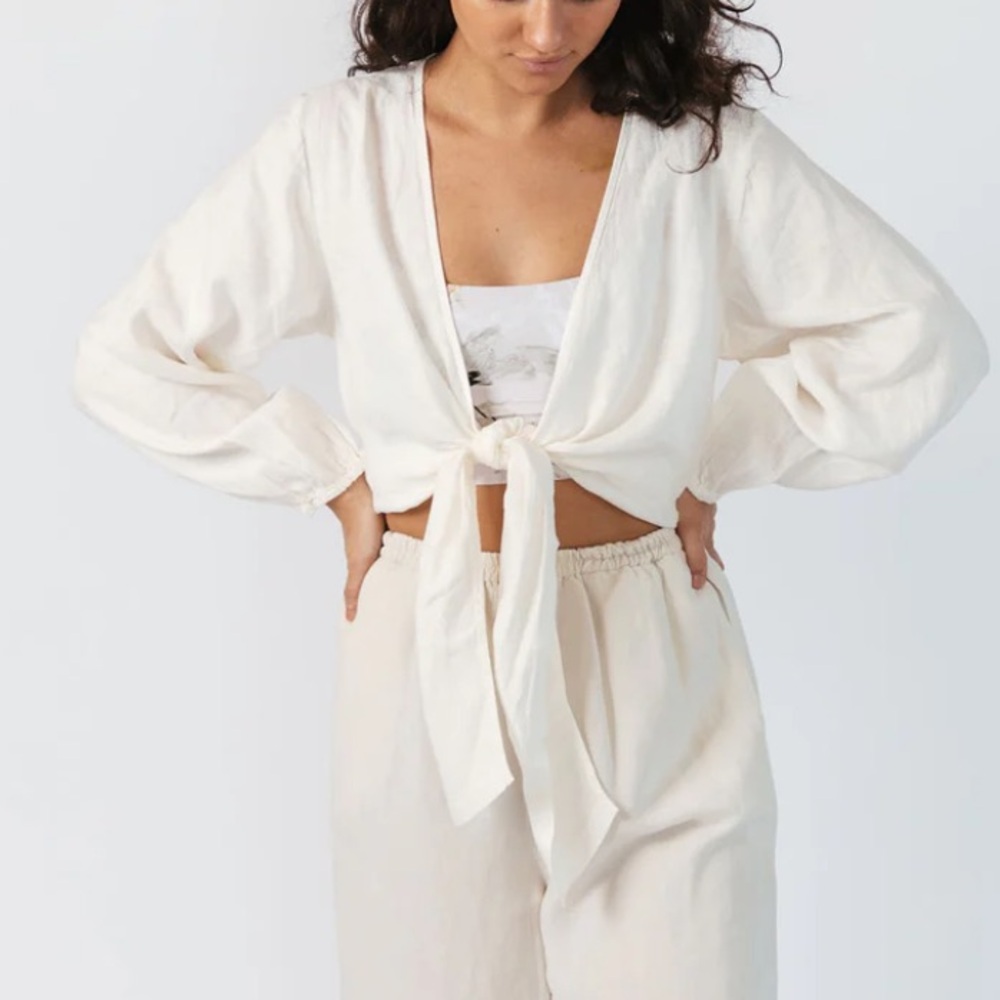 Tribe Kelley Byron bell sleeve blouse